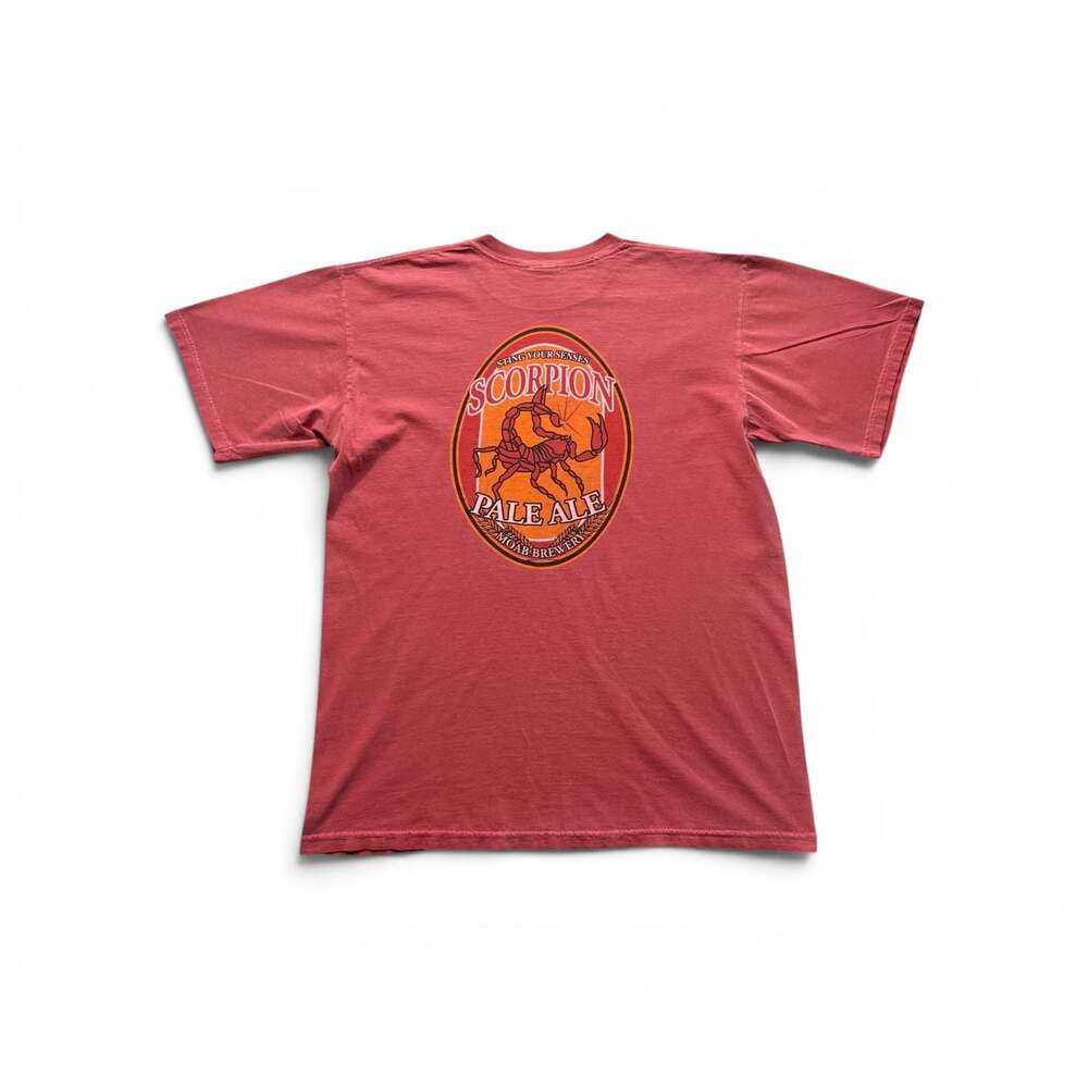 Moab Brewery 'Sting Your Senses' Scorpion Pale Ale Red Graphic T-Shirt